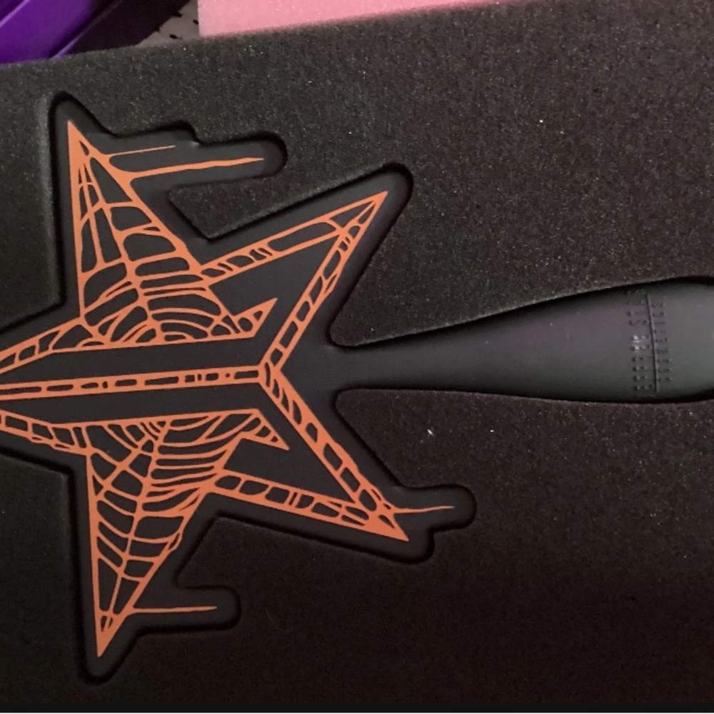 Jeffree Star Spider Web Black and Orange Handheld Mirror New in Original Box